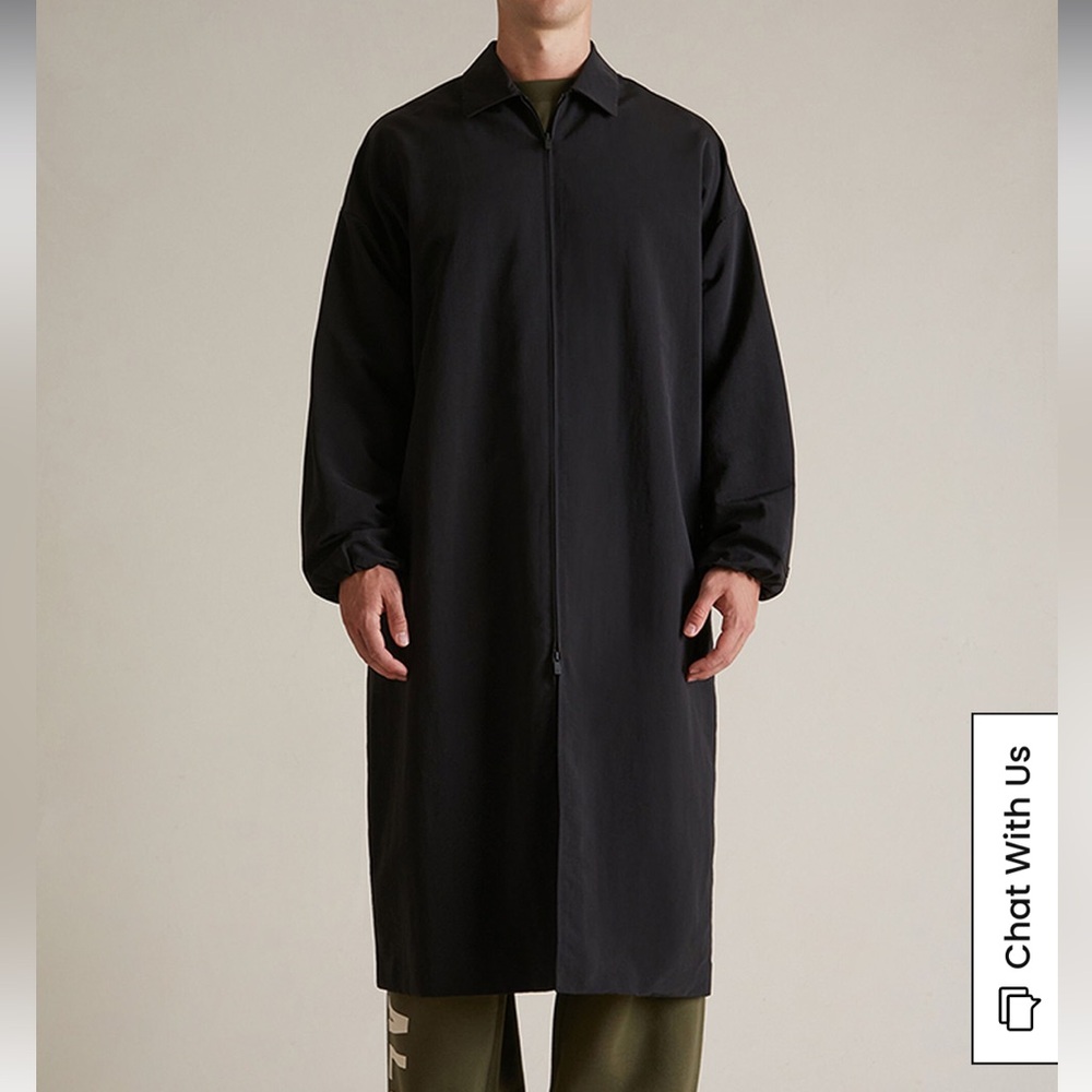 Fear of God Black Nylon Trench Coat M BNWT